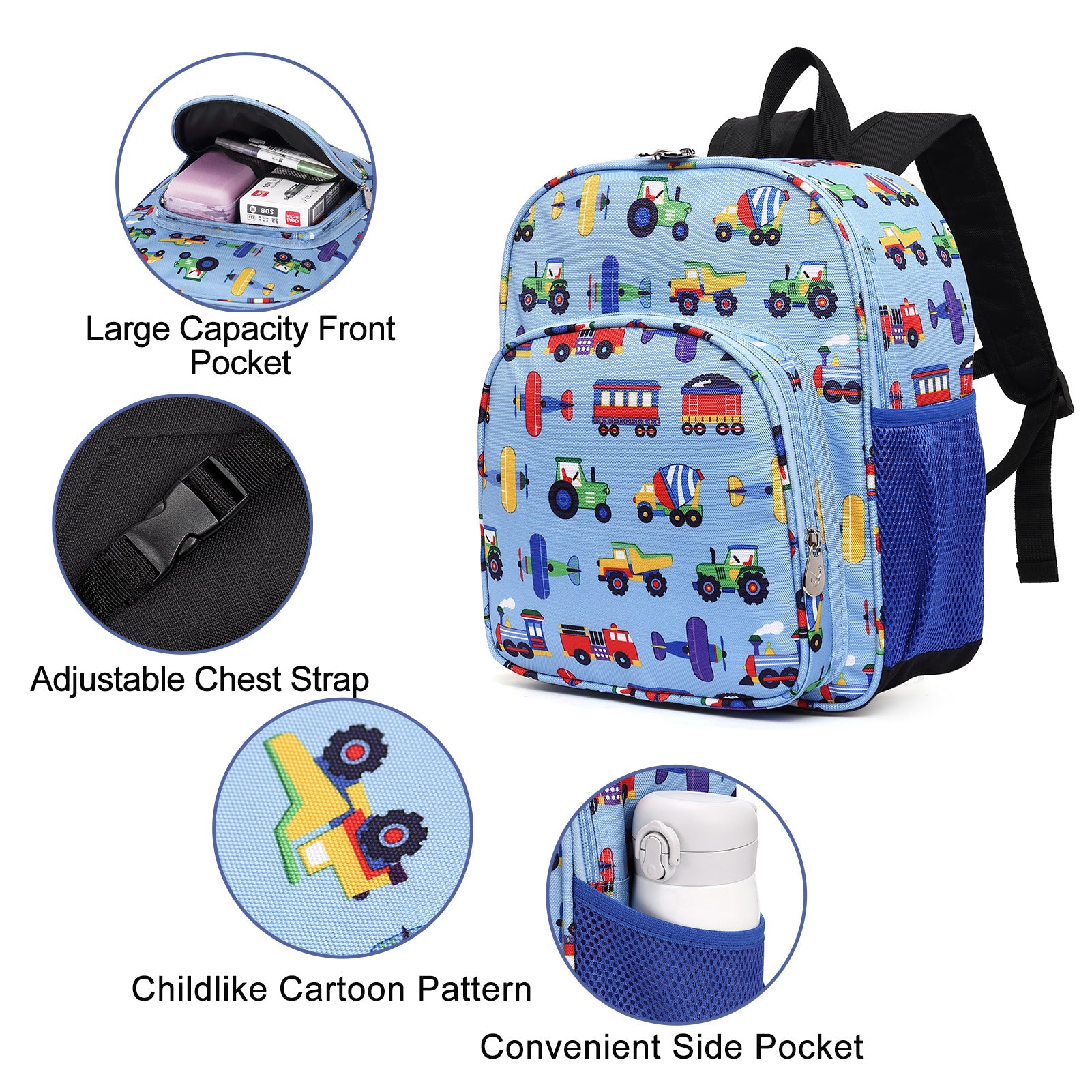 CLUCI Kids Backpack for Boys&Girls Bookbags Preschool Backpack Toddler  Daycare School Bag Elementary Kindergarten Lightweight Waterproof Blue  Dinosaur