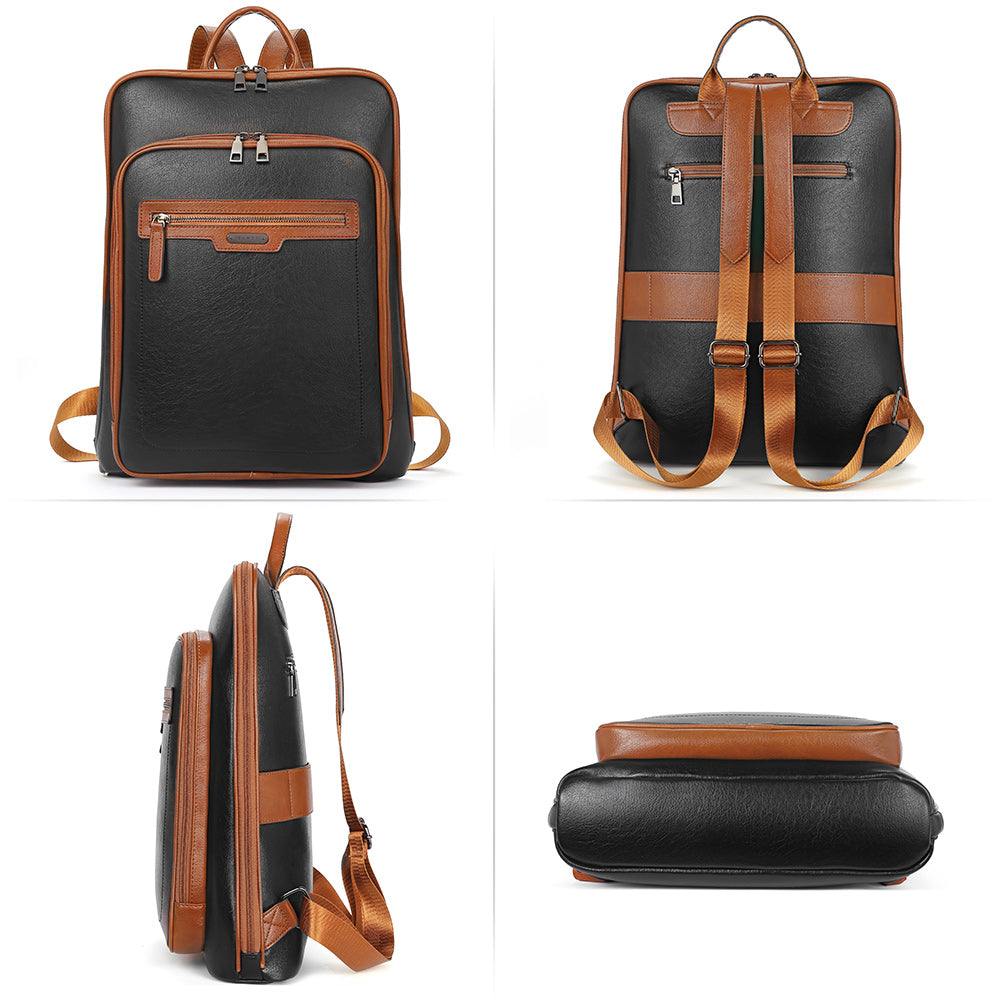 Jack Georges Leather Voyager Adele Slim Backpack Bag #7537