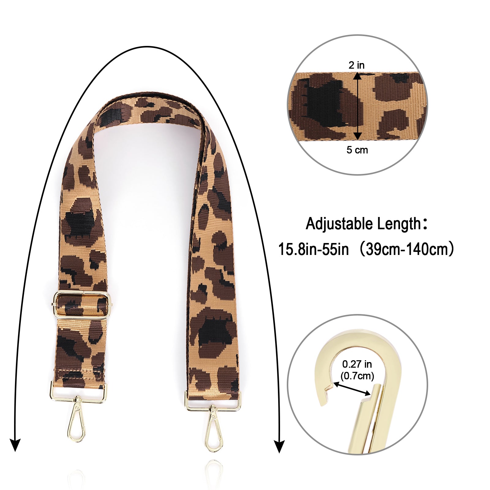 CLUCI Wide Purse Strap Crossbody Purses Adjustable Replacement Shoulder Handbag Strap