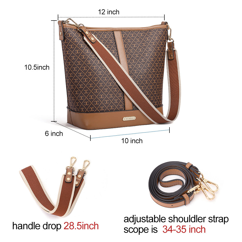 CLUCI Handbags for Women Leather Tote Shoulder Bag Big Capacity Fashion Handbags Wallet Top Handle Satchel Purse