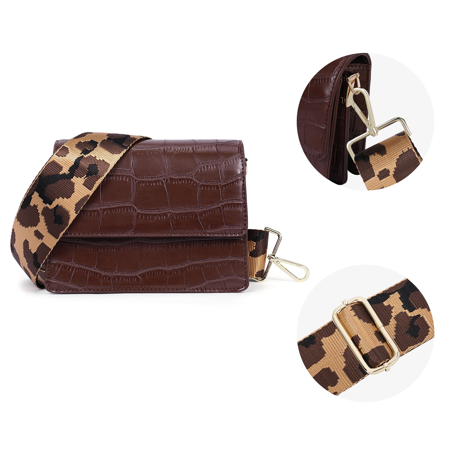 Replacement Purse Straps Crossbody Wide Leather Leopard Purse 