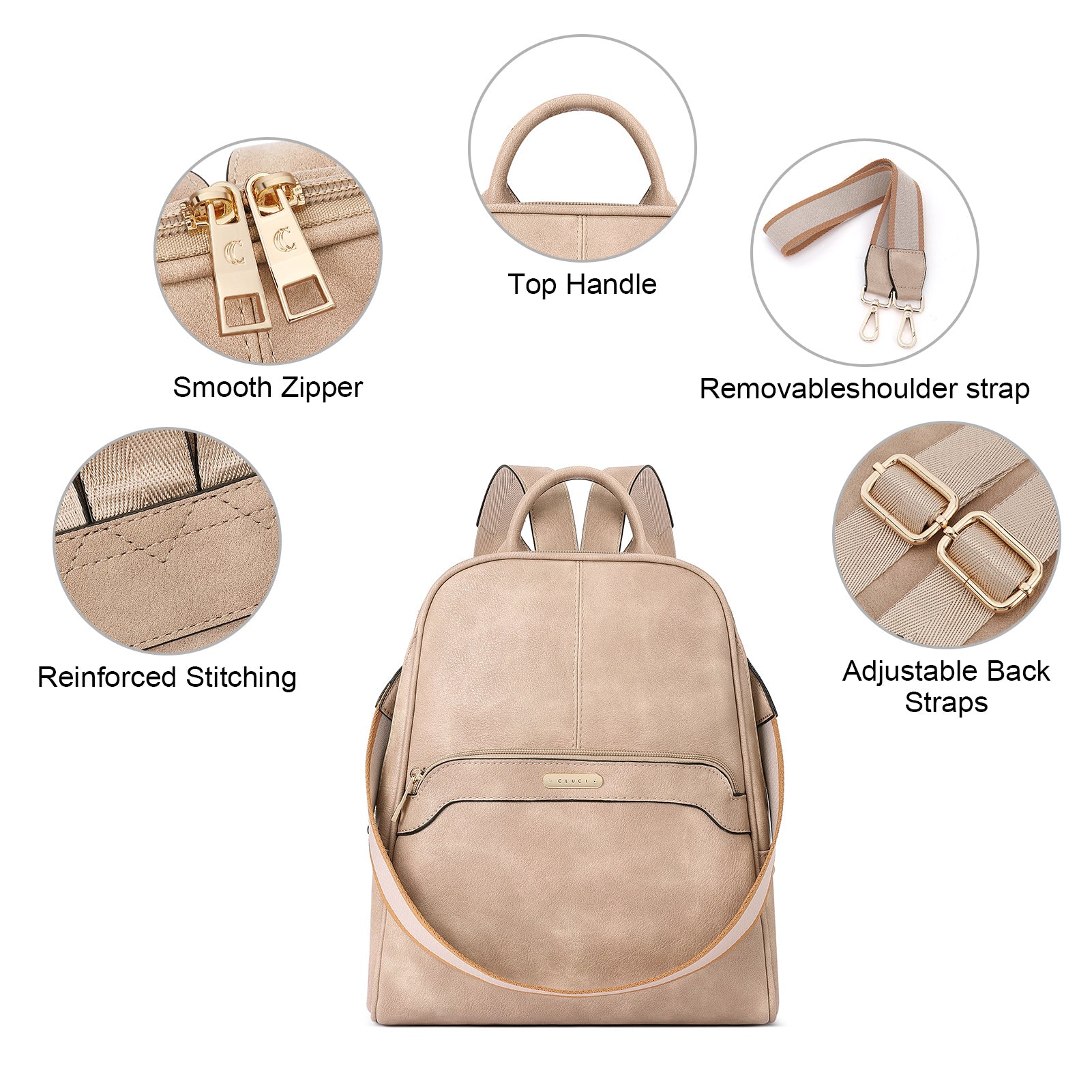 Bags, Designer Womens Leather Backpack