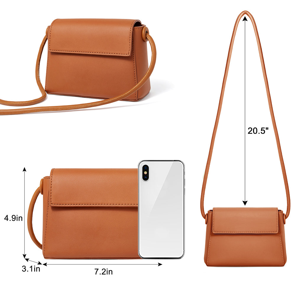 CLUCI Small Crossbody Bags for Women Vegan Leather Flap Fashion Ladies Travel Shoulder Purse with Adjustable Strap