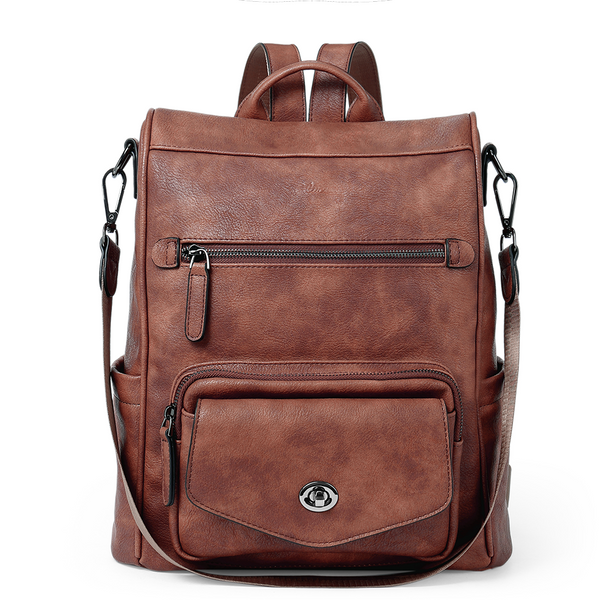 Greene Anti-Theft Vegan Leather Laptop Backpack Women's In Daily Use ...