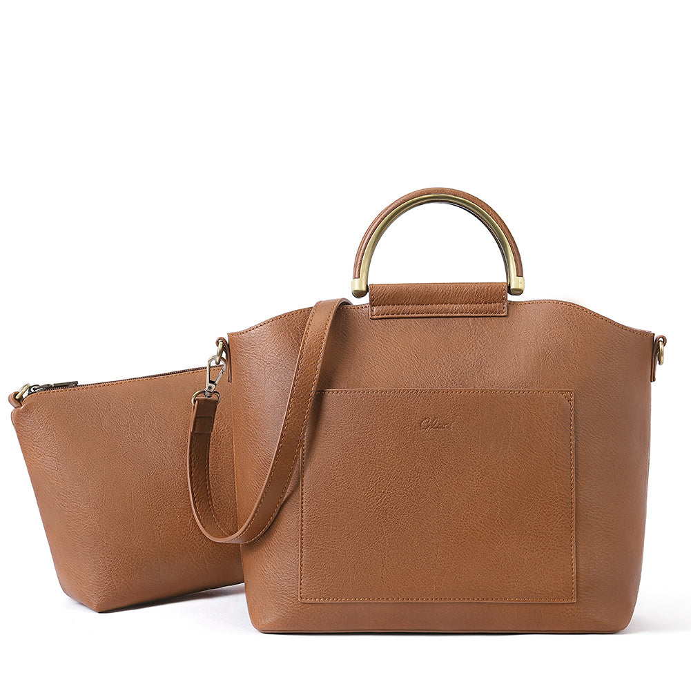 CLUCI Women's Satchel Handbags Leather Tote Bags Top Handle Fashion Shoulder Purse