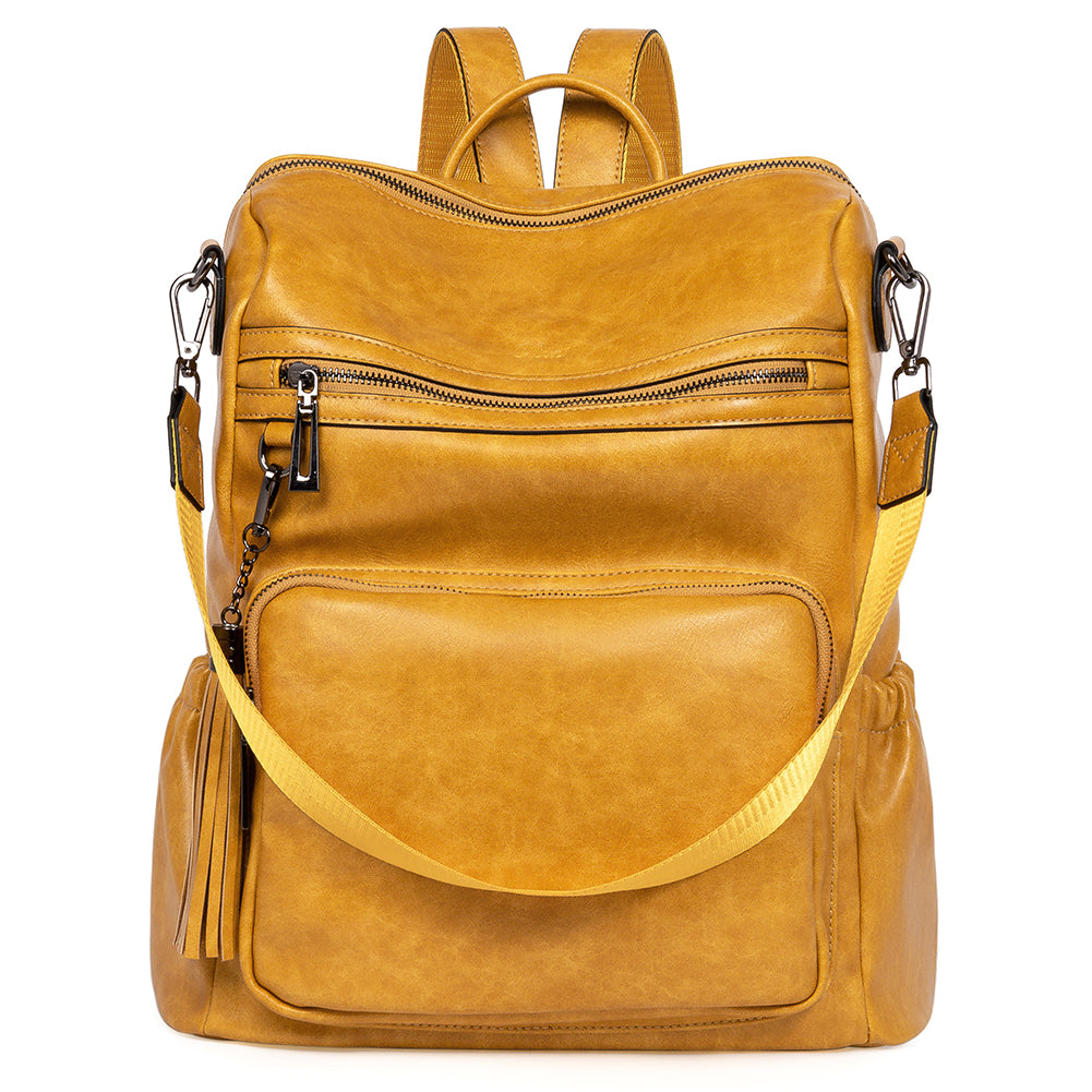 Greene Women's Leather Backpack Purse For Commuting | Oil Wax