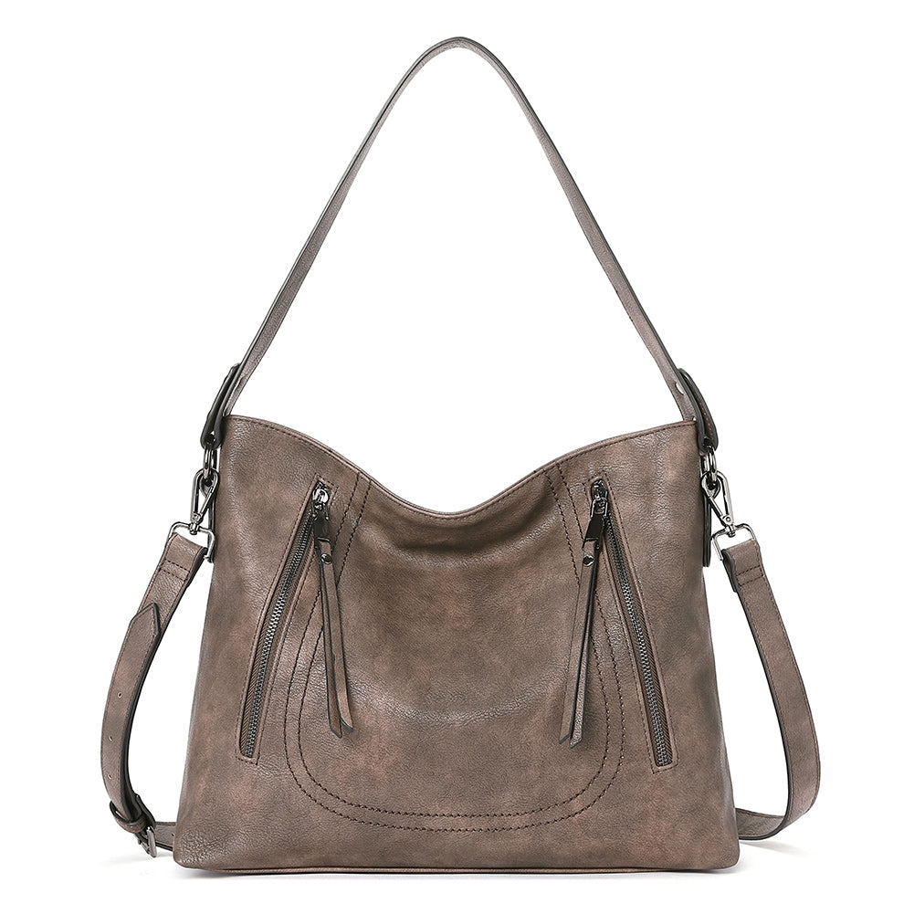 Designer Women Swift Leather Hobo Bag W-Adjustable Strap & Flap Closure –  Pikobag