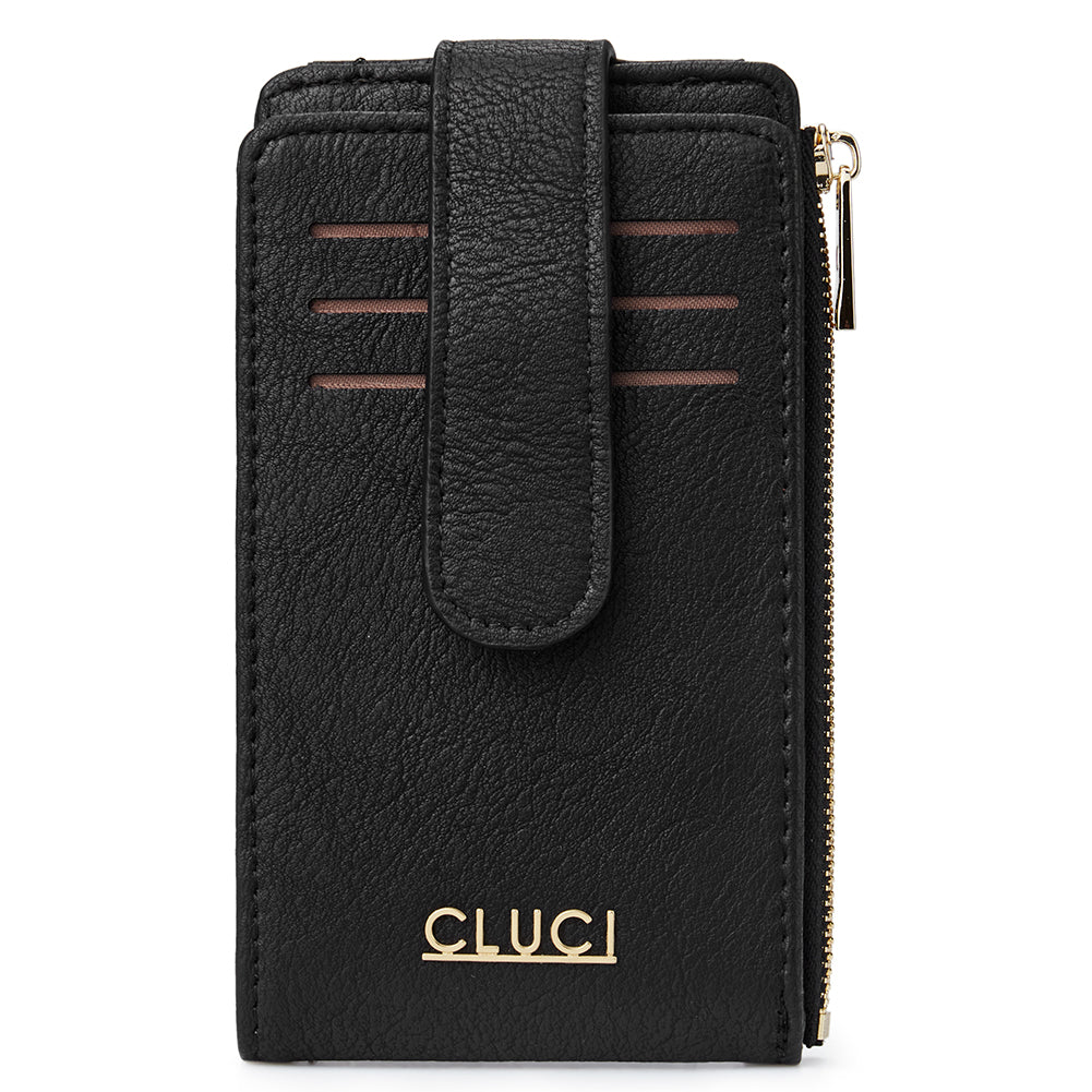 CLUCI Minimalist Card Holder Wallet for Women RFID Slim Vegan Leather