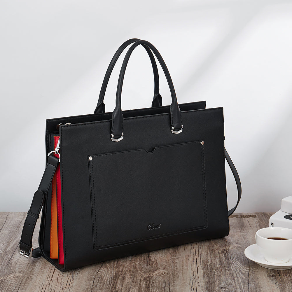 Lauren Refined Leather Briefcase  For Women For Daily Use