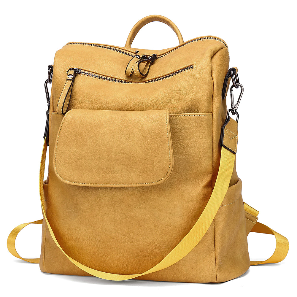 Greene Vegan Leather Travel Backpack Switchable Shoulder Bag