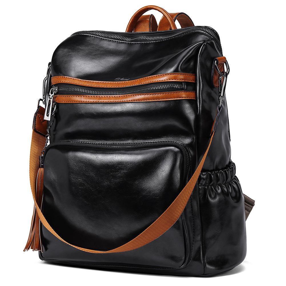 Greene Women's Leather Backpack Purse For Commuting | Oil Wax