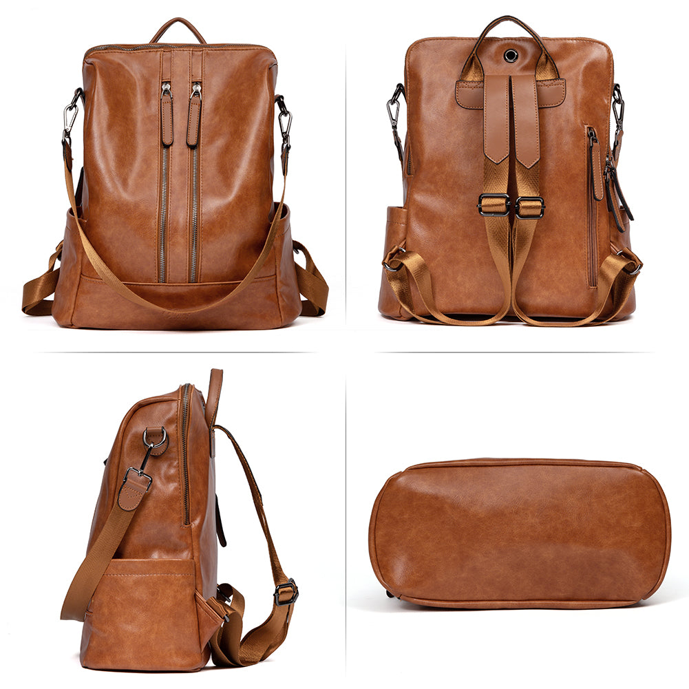 Leather backpack work on sale bag