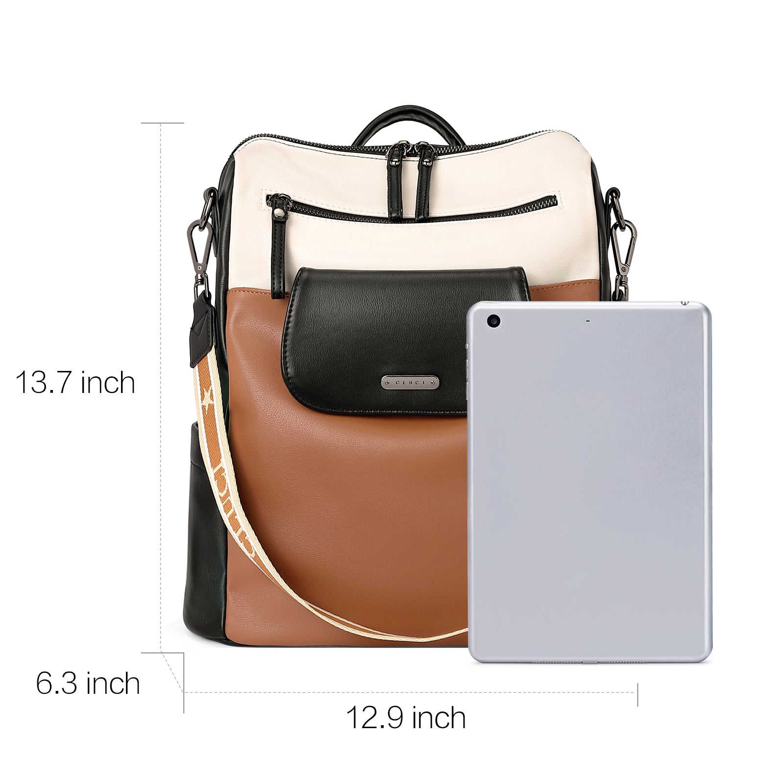 OPAGE Leather Backpack Purse for Women Fashion Tassel Ladies Shoulder Bags  Designer Large Backpack Travel Bag