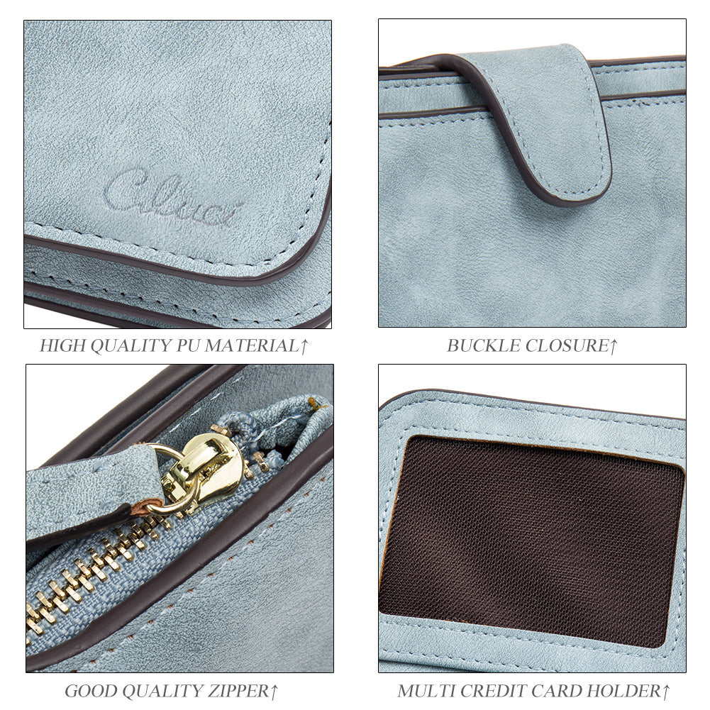 Cathy  Luxury Women's Vegan Leather Wallet With Zipper