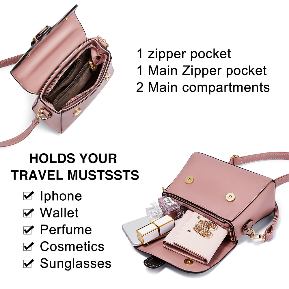 Crossbody Purses for Women Lightweight Small Travel Bag Shoulder Purses and  Handbags with Multi Zipper Pockets Gift - Black - Walmart.com