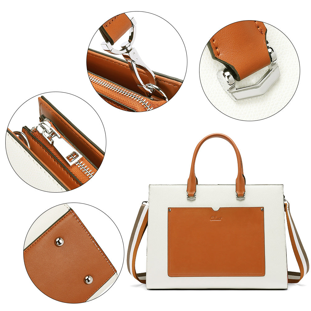 Lauren Refined Leather Briefcase  For Women For Daily Use