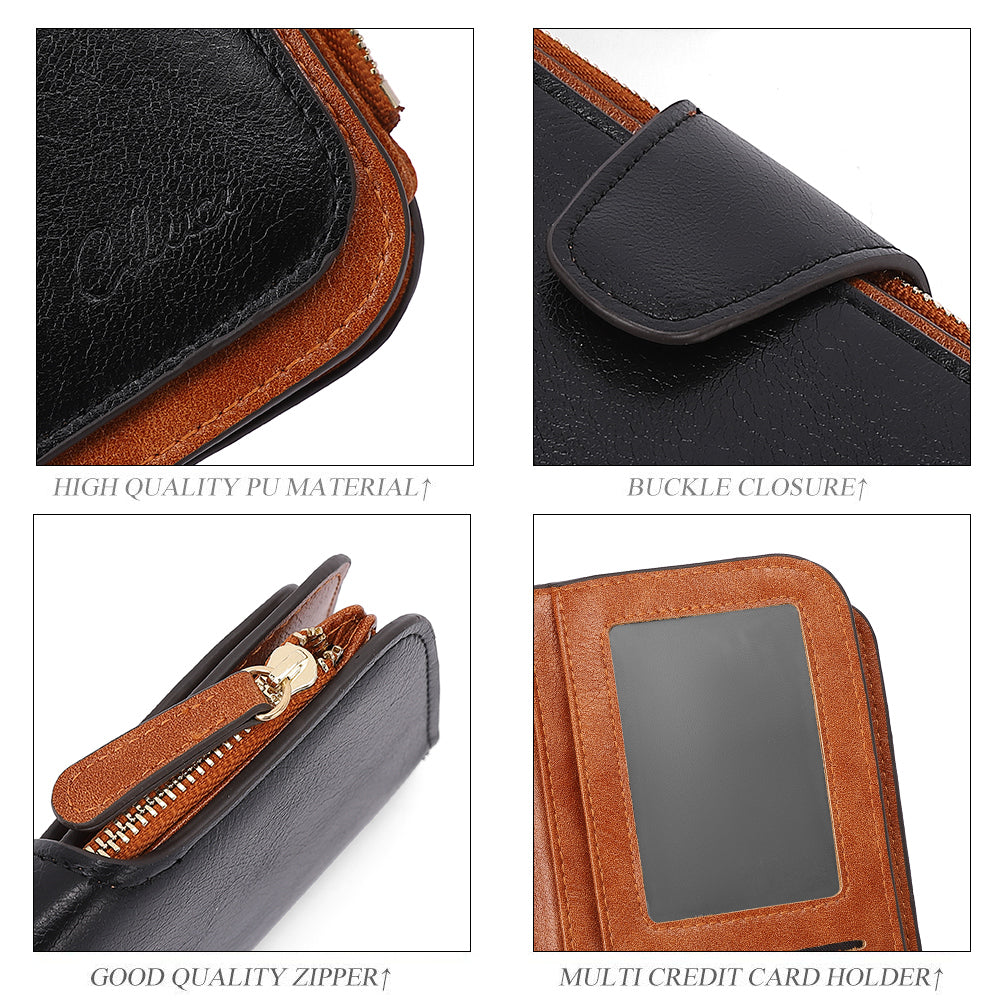 Cathy  Luxury Women's Vegan Leather Wallet With Zipper