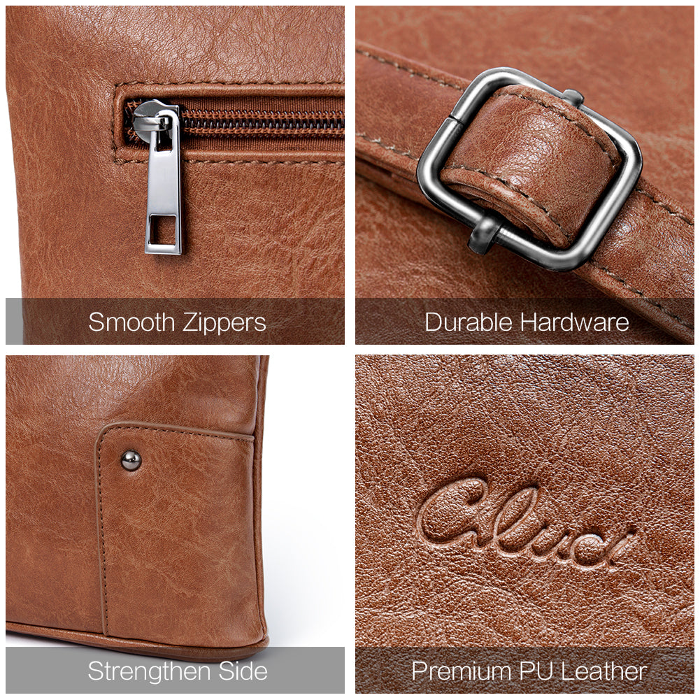 Amos Triple Pockets Vintage Crossbody Bag | Creative Pattern