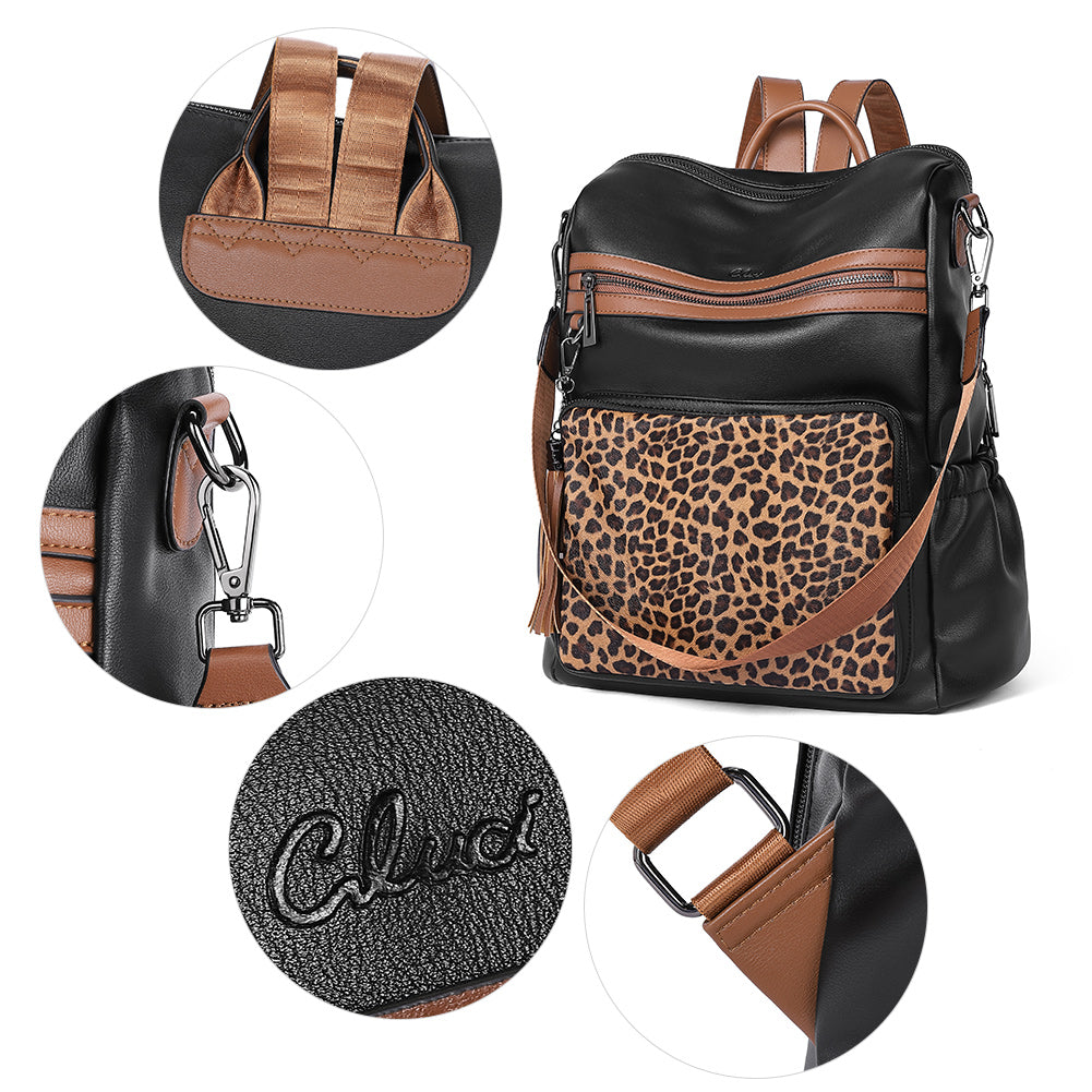 Women Bags Printing Backpack Leather Designer Backpack With Tassel