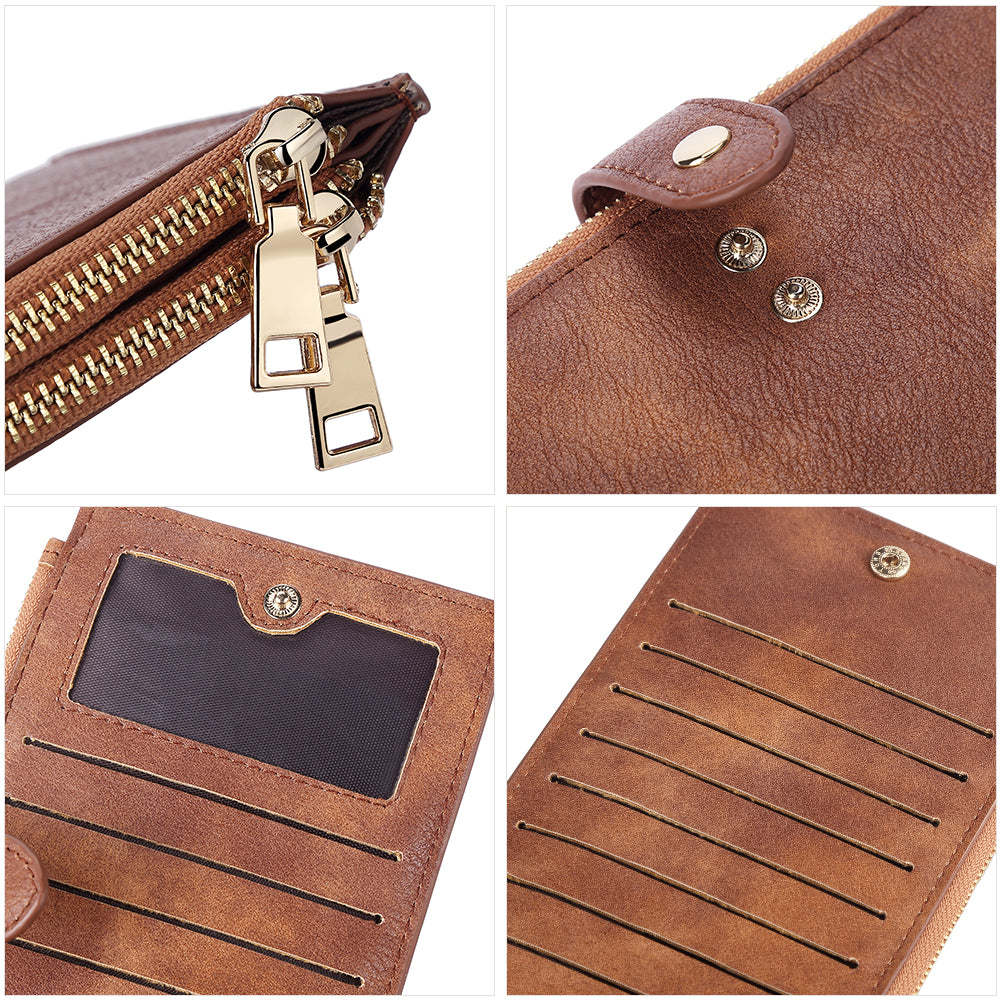 Echo Slim Women's Bifold Leather Wallet With ID Window