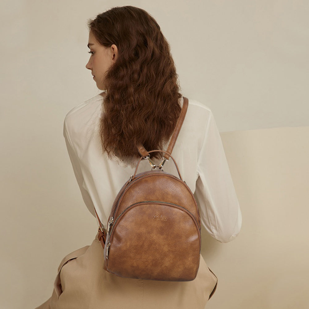  LAORENTOU Vegan Leather Fashion Backpack Purse for