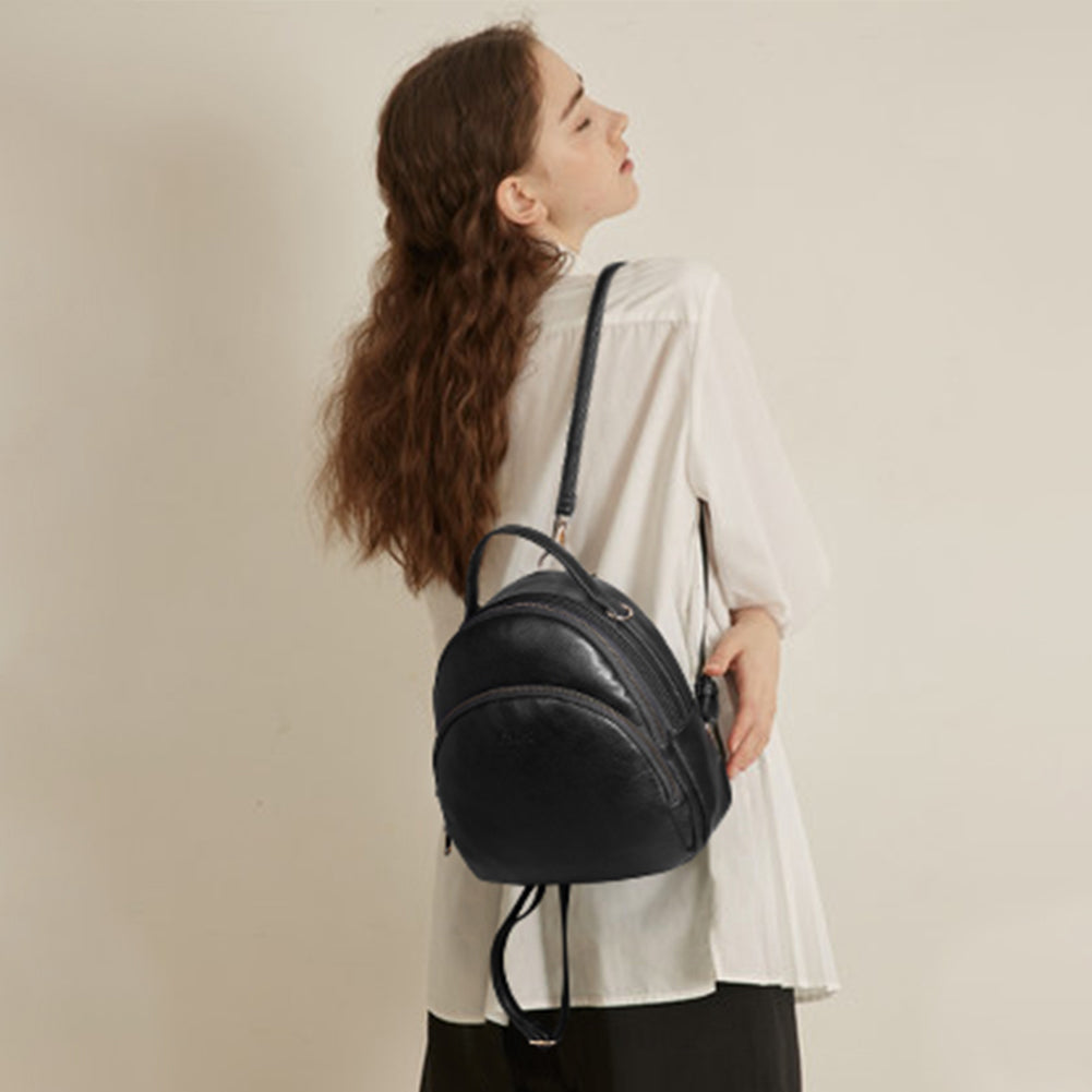 Stylish Womens Mini Rucksack Black Leather Womens Backpack Bags –  igemstonejewelry