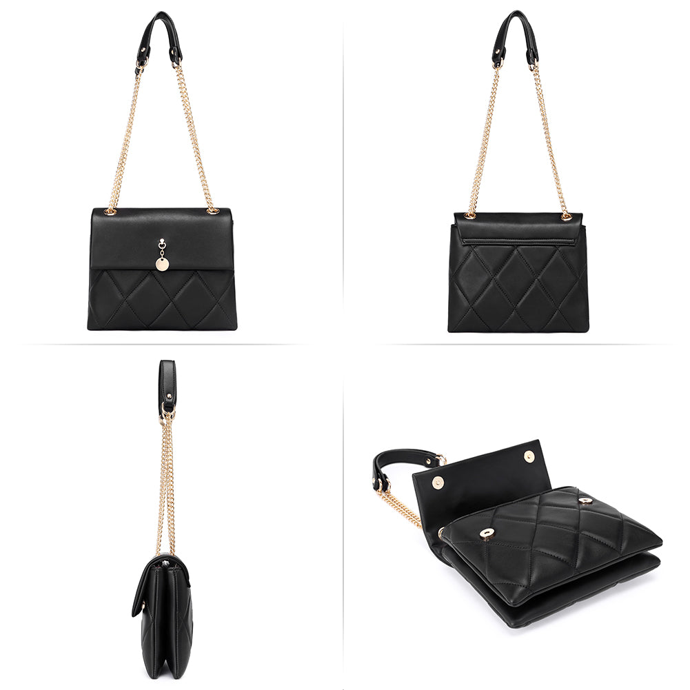 Small black designer online handbag