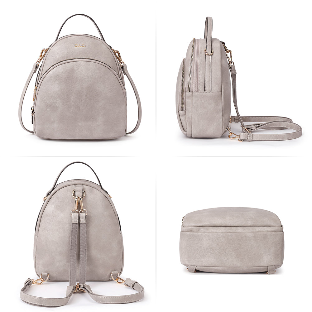 Quickie' Designer Inspired Mini Backpack - Beige Check - Style Of Beyond